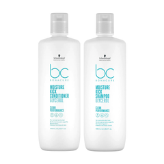 Schwarzkopf BC moisture kick shampoo and conditioner bottles, 1000 ml twin pack