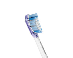 Philips Sonicare G3 gum care brush head, angled view with blue bristles