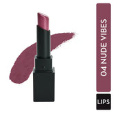 Rose nude longwear lipstick with matte swatch on the side