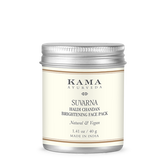 Kama Suvarna face pack jar with silver lid and cream label, 40 g size