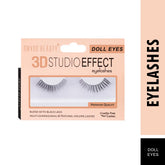 False eyelashes box, Swiss Beauty Doll Eyes 3D studio effect, wispy dark strands
