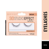 3D studio effect false eyelashes in Nova packaging, black strip lashes