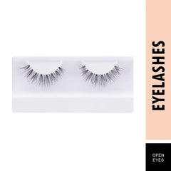3D studio effect false eyelashes strip, open eyes style, pair of winged lashes
