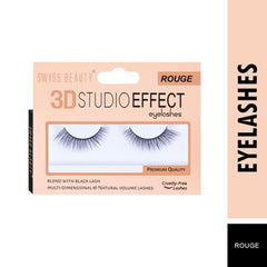 3D studio effect false eyelashes, Rouge, in retail box with graphic lash pair