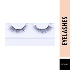 Pair of 3D studio effect false eyelashes shown on a white card, Rouge