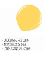 Yellow nail polish shade swatch circle