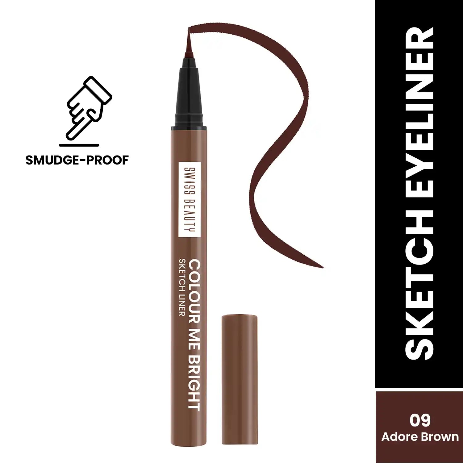 Brown sketch eyeliner with marker-style tip, shade Adore Brown