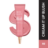 Swiss Beauty cream blush tube, natural flush shade 02, pink