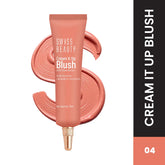 Cream blush tube and swirl in copper shade, No. 4