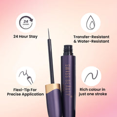 Dark purple liquid eyeliner duo with fine brush applicator