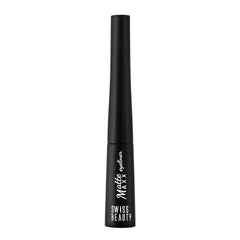 Black matte eyeliner refill bottle with printed label