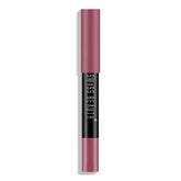Matte mauve lip crayon with pencil tip in mauve-pink tube