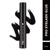 Black pro eyelash glue applicator bottle with pointed nozzle