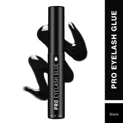 Black pro eyelash glue applicator bottle with pointed nozzle