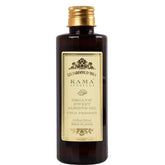 Sweet almond oil bottle with gold cap and front label, amber glass 200 ml