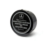 Taylor of Old Bond Street shaving cream jar, black lid with Jermyn Street label