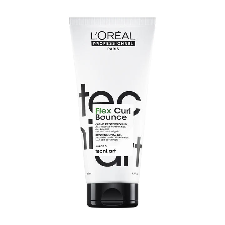 Curl bounce cream tube, white with black cap and base, L'Oréal Tecni.Art Flex Curl