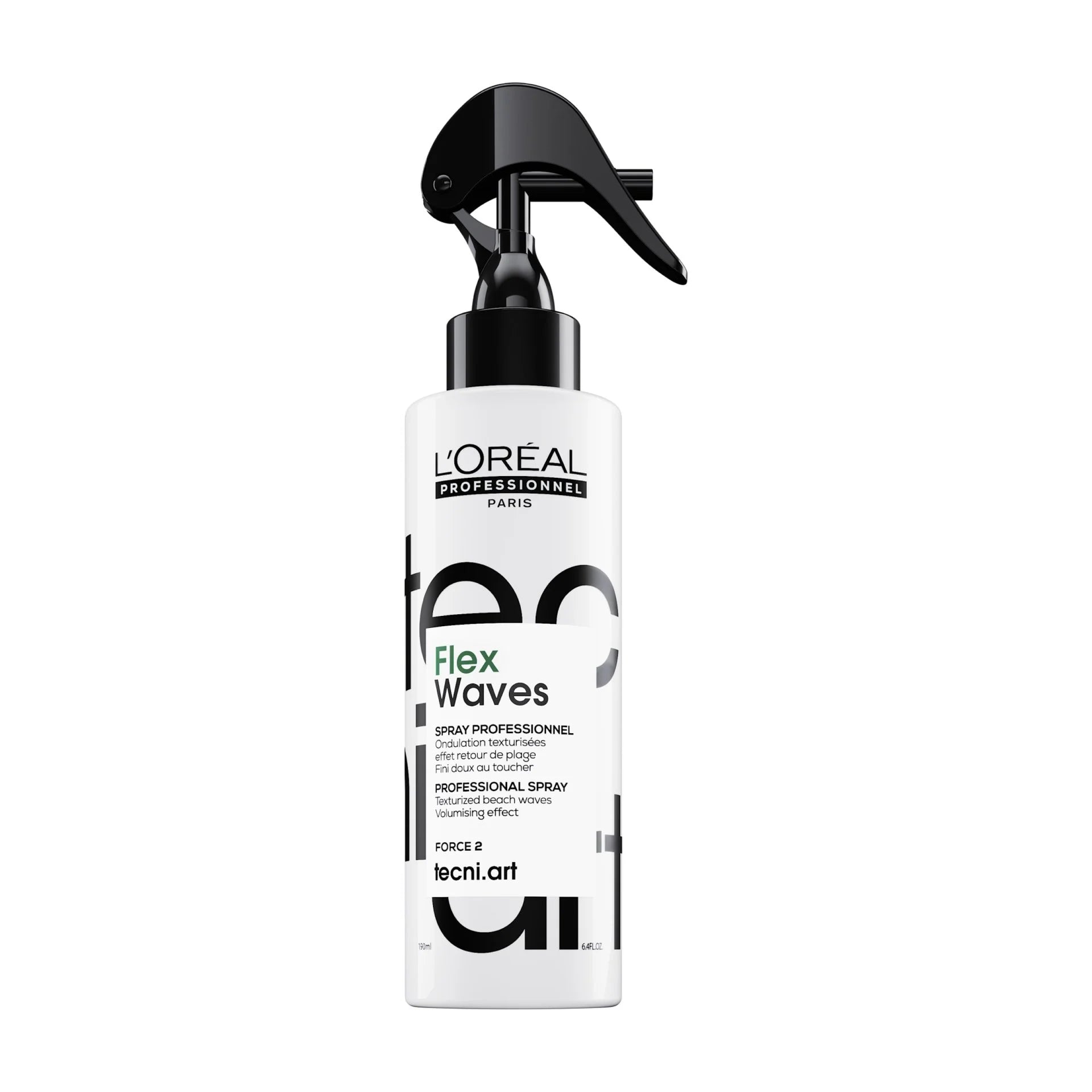 Texturizing beach waves spray bottle with black trigger nozzle, white label