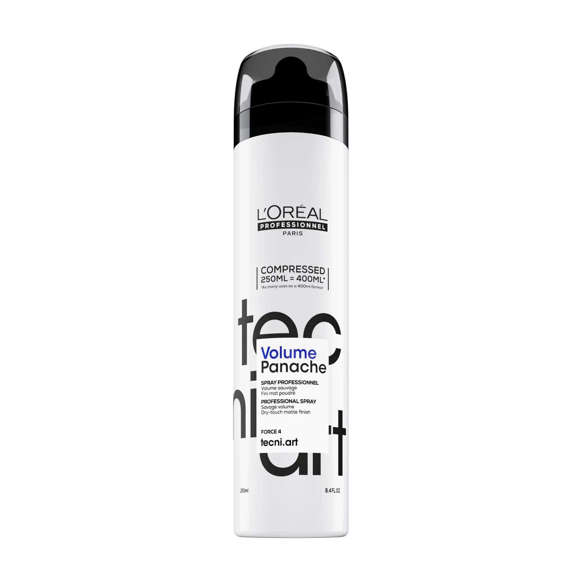 L'Oreal Professionnel Volume Panache spray bottle, white and black cap, 200ml