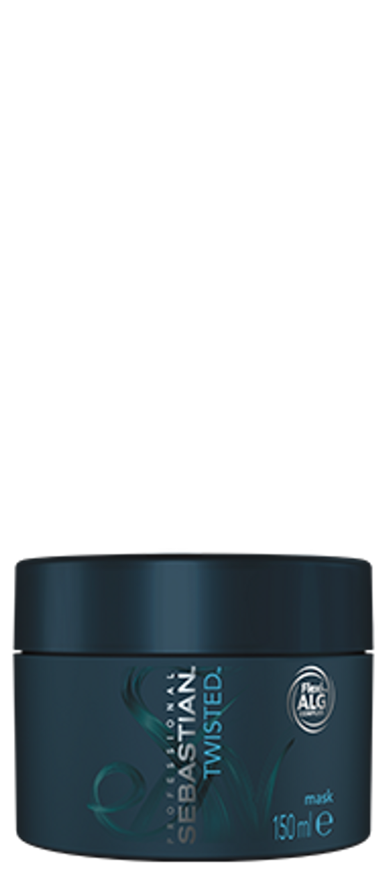 Hair mask jar, dark teal with Sebastian Twisted label, 150 ml