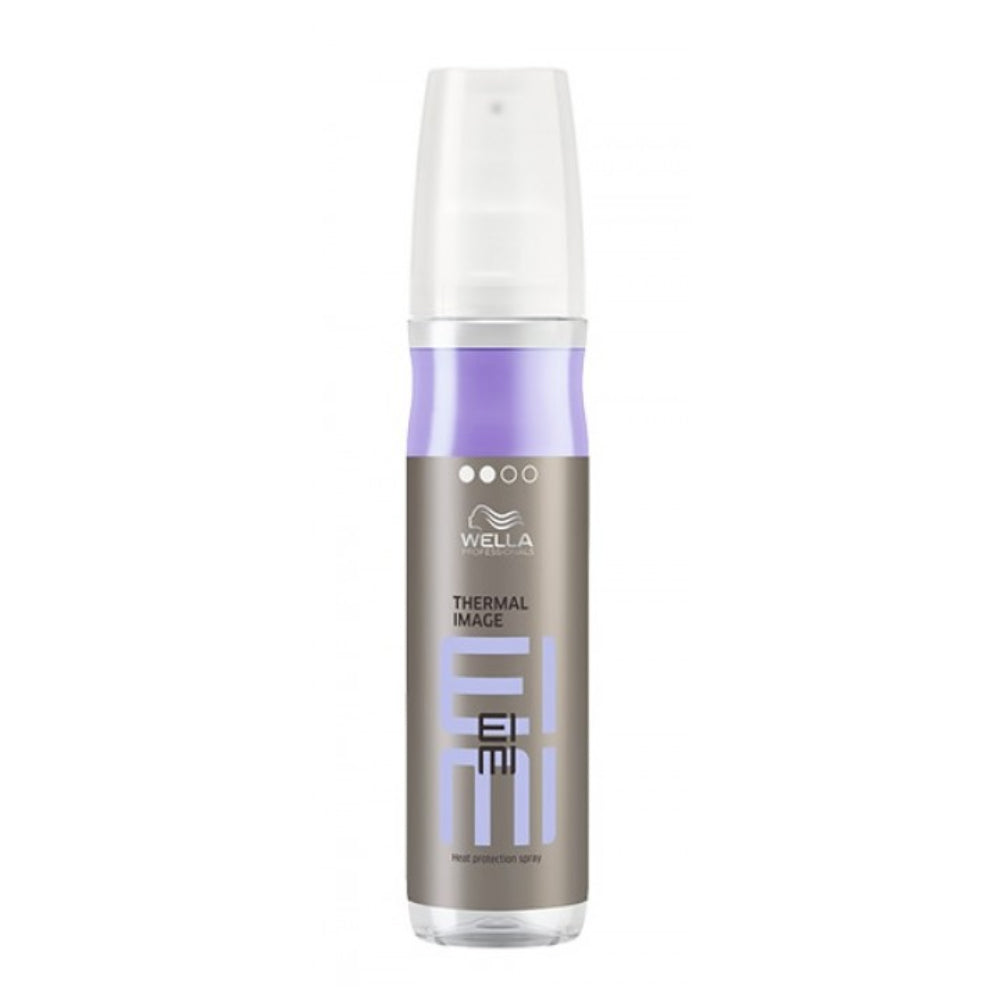 Wella EIMI Thermal Image styling bottle with white and purple label