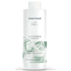 Wella Nutricurls conditioner bottle, white plastic with green label