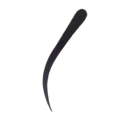 Charcoal liquid eyeliner swatch line from pointed applicator tip.