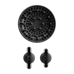 Hair dryer diffuser attachment with two clip-on side covers