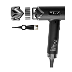Yokubo hair dryer with concentrator nozzle and included accessory pieces