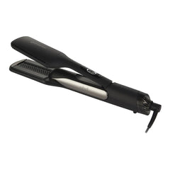 Black hot air 2-in-1 hair styler with dual plates and cord