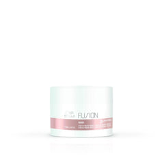 Hair repair mask jar with white body and pink label