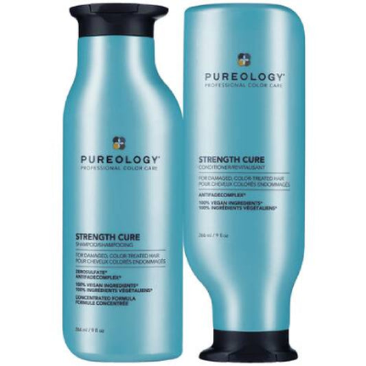 Pureology Strength Cure Shampoo & Conditioner Bundle - Kess Hair and Beauty