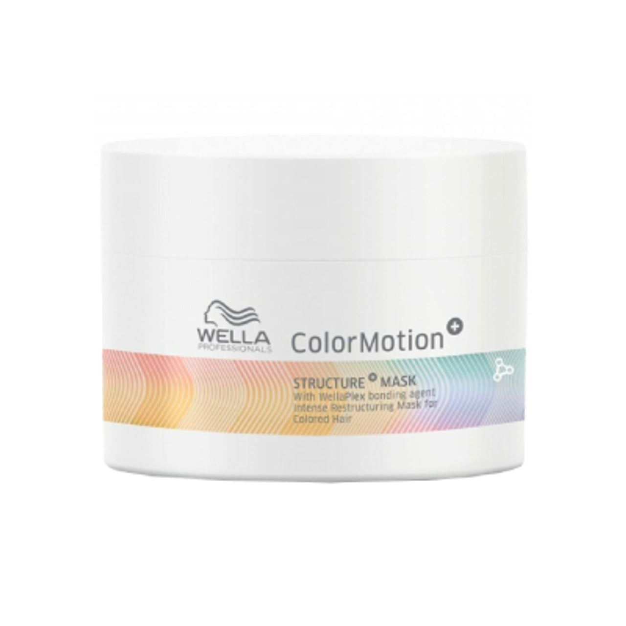 Wella ColorMotion+ structure mask jar, white plastic tub with label and lid