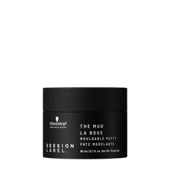 Schwarzkopf Session Label mud mouldable putty jar with black lid, 65 ml