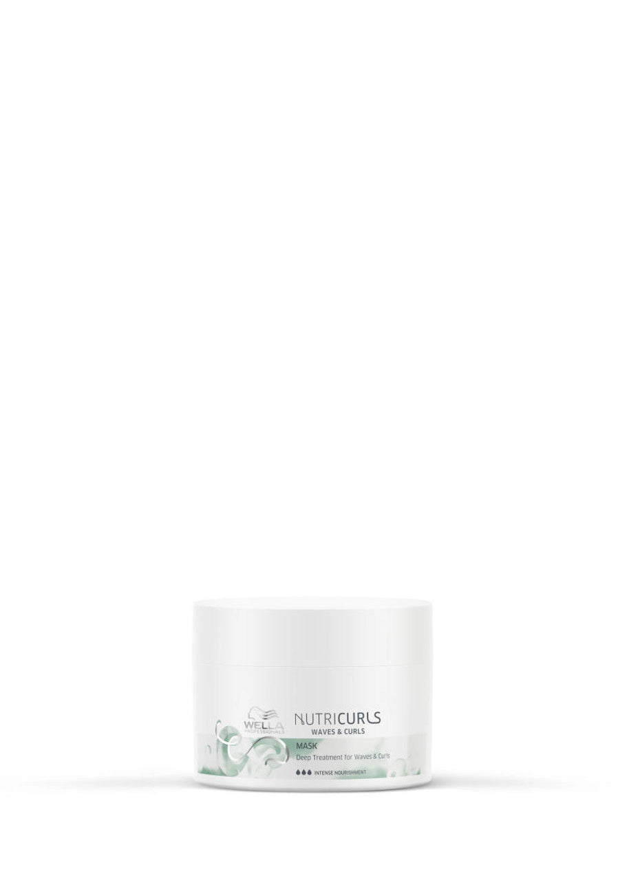 Wella Professionals Nutricurls hair mask jar, white plastic container with label
