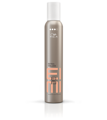 Wella EIMI extra volume mousse bottle with pump, 300 ml, silver and beige.