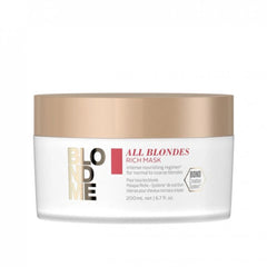 Schwarzkopf BlondMe all blondes rich hair mask jar, 200 ml, cream label