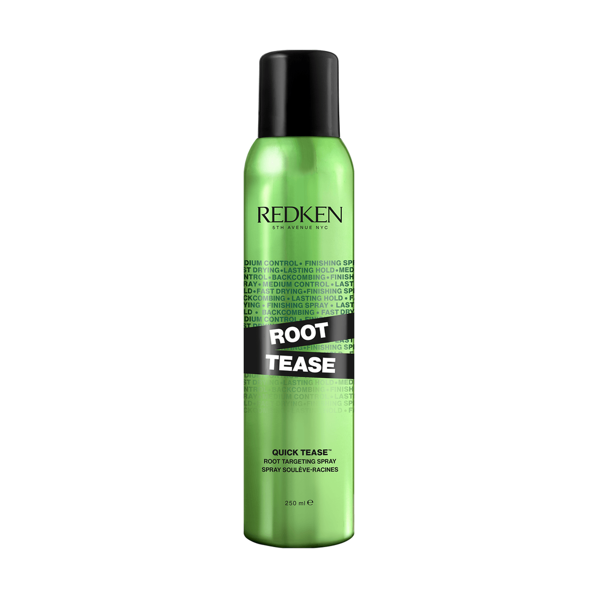 Redken Root Tease hair root volume spray bottle, green with black cap