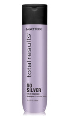 Matrix Total Results So Silver purple shampoo bottle with black cap
