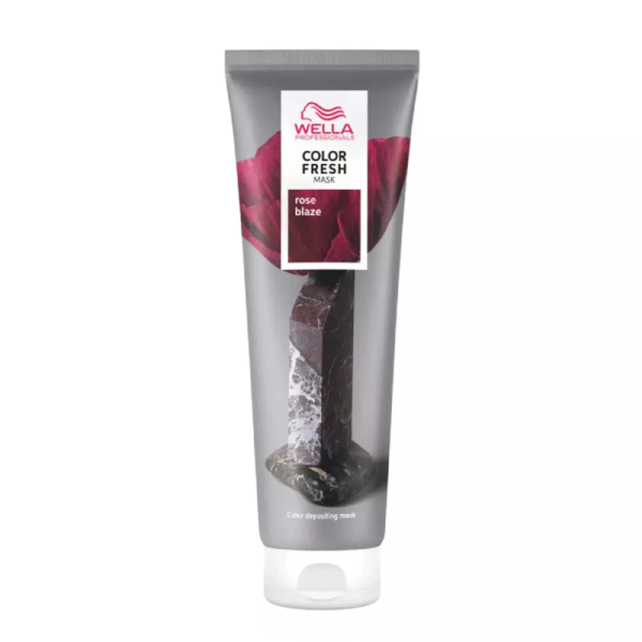Wella Color Fresh Mask tube in metal-gray, Rose Blaze label