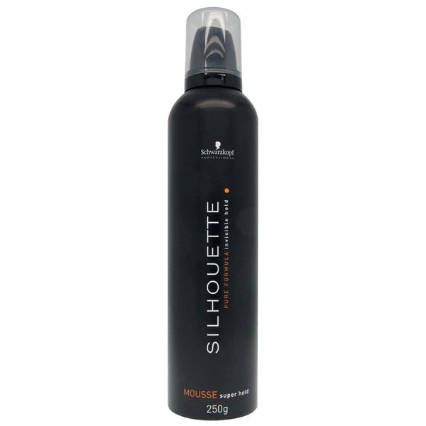 Schwarzkopf Silhouette Super Hold mousse bottle 250g, black with silver cap