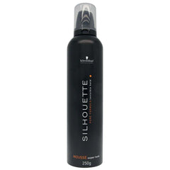 Schwarzkopf Silhouette Super Hold mousse bottle 250g, black with silver cap