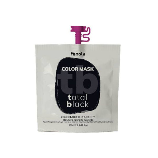 Fanola Colour Mask TOTAL BLACK 30ml - Kess Hair and Beauty