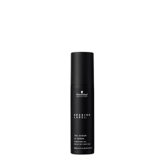 Schwarzkopf Session Label finishing oil bottle, black canister with white logo