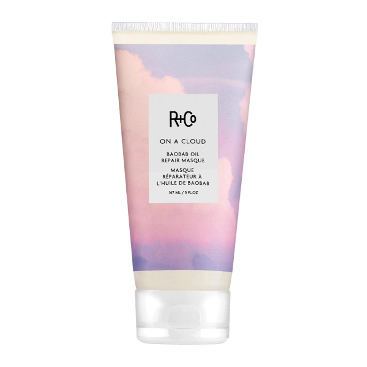 R+Co ON A CLOUD Baobab Oil Repair Masque 147ml squeeze tube with label