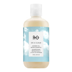R+Co ON A CLOUD baobab oil repair shampoo, 251 ml, beige bottle