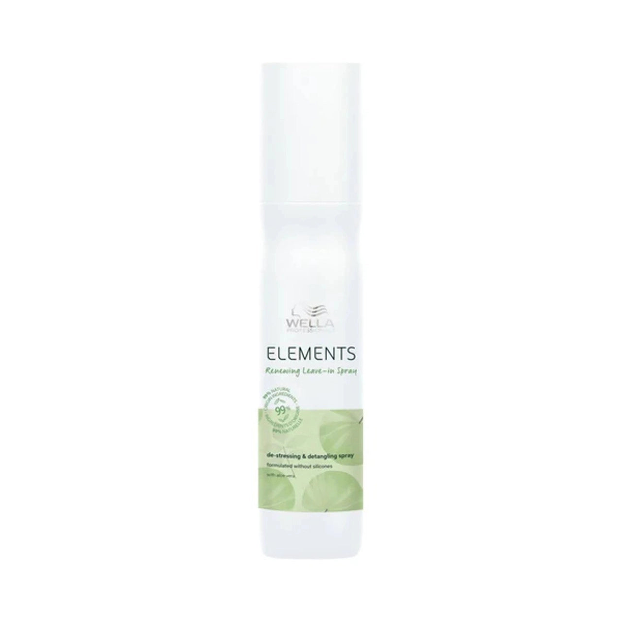 Wella Elements renewing leave-in spray bottle, tall white 150 ml container