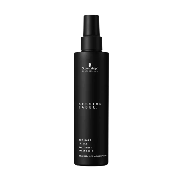 Schwarzkopf Session Label The Salt salt spray bottle, black pump canister