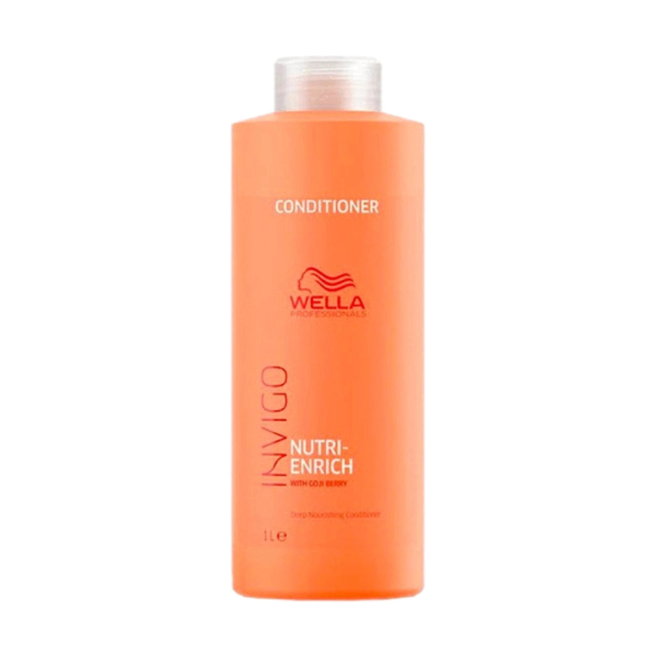 Orange hair conditioner bottle, Wella Invigo Nutri-Enrich, 1L.