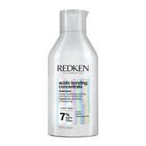 Redken Acidic Bonding Concentrate shampoo bottle, 300 ml, white plastic with label
